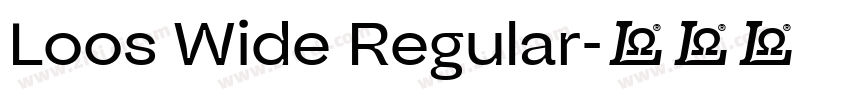 Loos Wide Regular字体转换